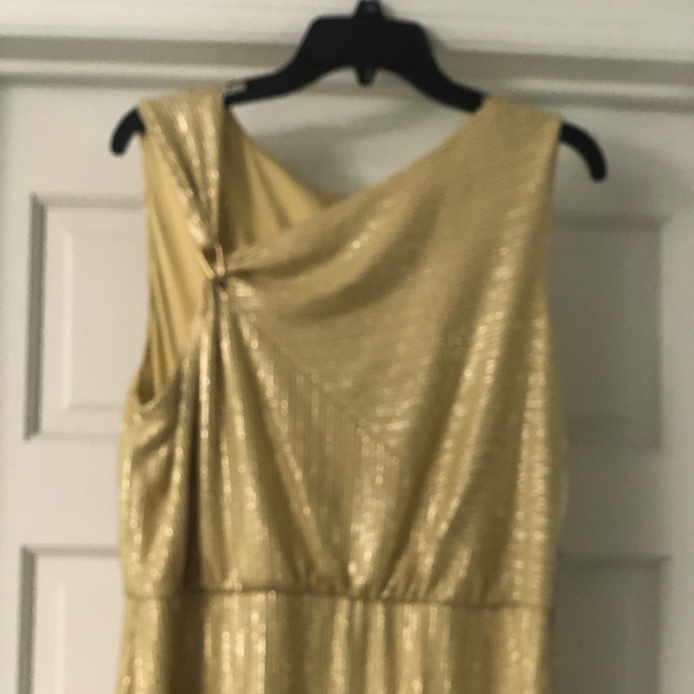 Calvin Klein woman dress gold gown